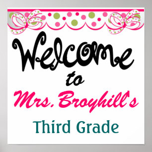 School - Welkom leraar klaslokaal - SRF Poster