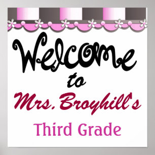 School - Welkom leraar klaslokaal - SRF Poster