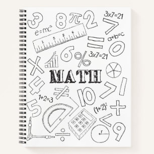 School Wiskunde Leraar Doodle Wiskunde Kunst Kleur Notitieboek