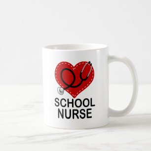 School Zurse Heart Stethoscoop Koffiemok