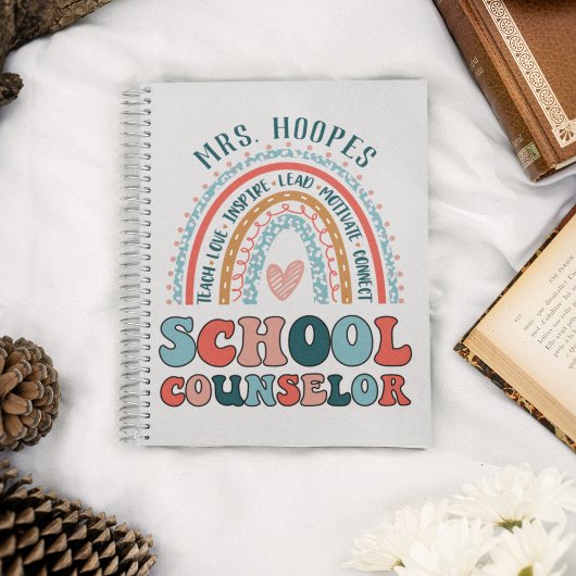 Schooladviseur Gepersonaliseerde Gift Rainbow Spir Notitieboek