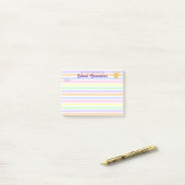 schooladviseur pastel Stripe Post-it® notes (Op bureau)