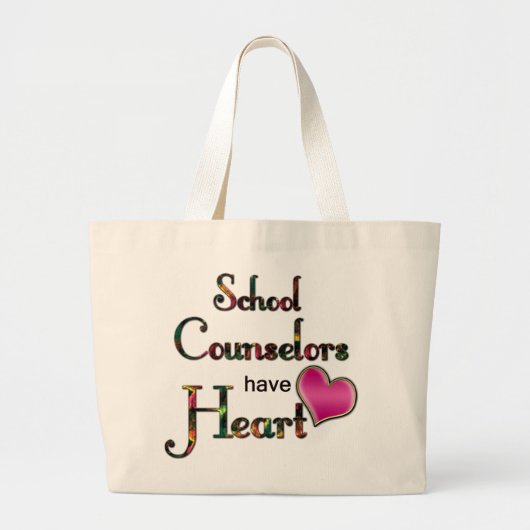 Schooladviseurs hebben hart grote tote bag (Voorkant)