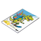 Schoolagenda van de bewerkbare dinosaurus notitieboek (Linkerzijde)