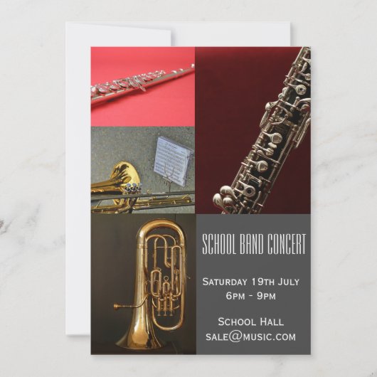 Schoolbandconcert Kaart (Voorkant)