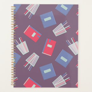 Schoolbenodigdheden kleur naadloos patroon planner