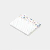 Schoolbenodigdheden patroon notities post-it® notes (Schuin)