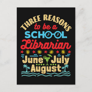 Schoolbibliothecaris Grappige Drie Redenen Zomerst Briefkaart