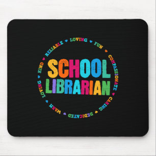 Schoolbibliothecaris Tee Regenboog Kleurrijk Bibli Muismat