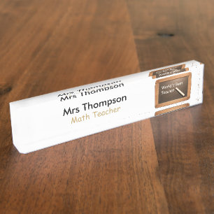Schoolblad Persoonlijke naam Desk Bord Naambordje