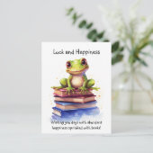 Schoolboeken Kikker Briefkaart (Staand voorkant)