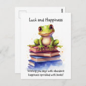 Schoolboeken Kikker Briefkaart (Voorkant / Achterkant)