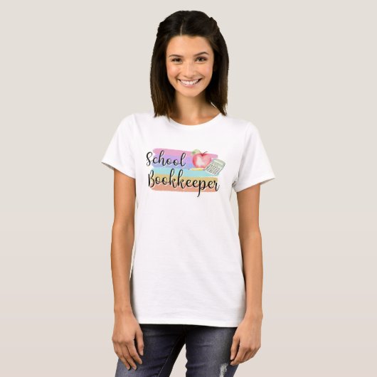 Schoolboekhouder Kleurrijk T-shirt (Voorkant volledig)