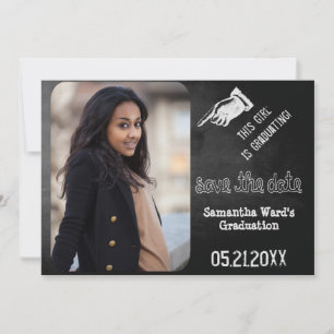  schoolbord Afstuderen foto Sla de datum op Save The Date