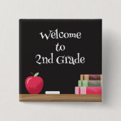 schoolbord | Appel | Boeken Button (Voorkant)