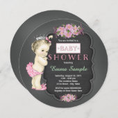  schoolbord baby meisje douche kaart (Voorkant / Achterkant)