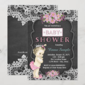 schoolbord baby meisje douche kaart (Voorkant / Achterkant)