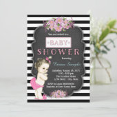 schoolbord-Baby shower Kaart (Staand voorkant)