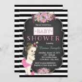 schoolbord-Baby shower Kaart (Voorkant / Achterkant)