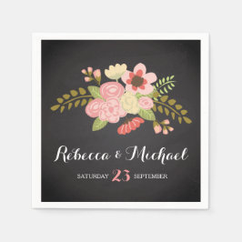 schoolbord botanische servetten