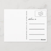 schoolbord bruiloft Dank u typografie Briefkaart (Achterkant)