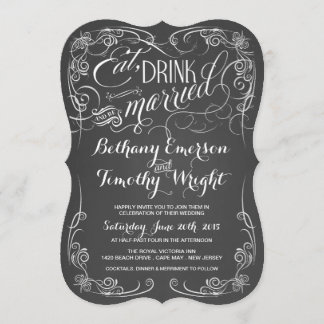  schoolbord bruiloft die-cut uitnodigingen