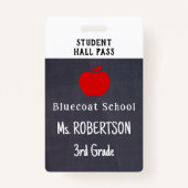 schoolbord schoolleraar of studentenpas badge (Achterkant)