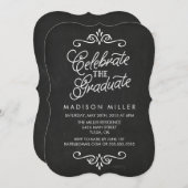 schoolbord | Uitnodiging voor afstudeerfeest (Voorkant / Achterkant)