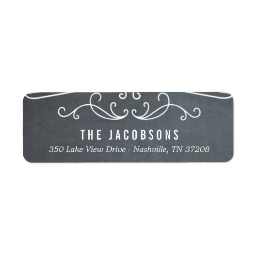 schoolbord vakantie retour adreslabels etiket (Voorkant)