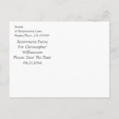  schoolbordpensionering Save the Date Party Aankondigingskaart (Achterkant)