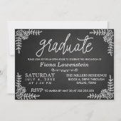 schoolbordscript | Floral | Open House Afstuderen Kaart (Voorkant)
