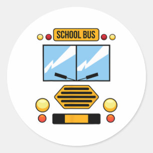 Schoolbuiskostume Kostuum Easy Vehicle Halloween G Ronde Sticker