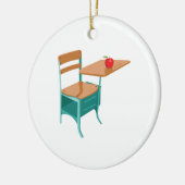 Schoolbureau en Apple Keramisch Ornament (Links)