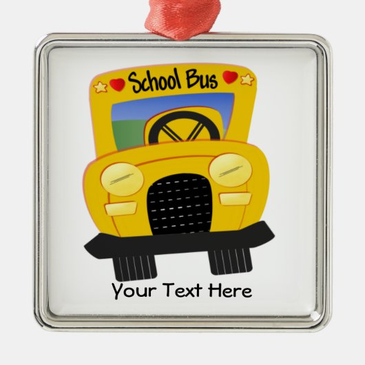 Schoolbus 2 () metalen ornament (Voorkant)