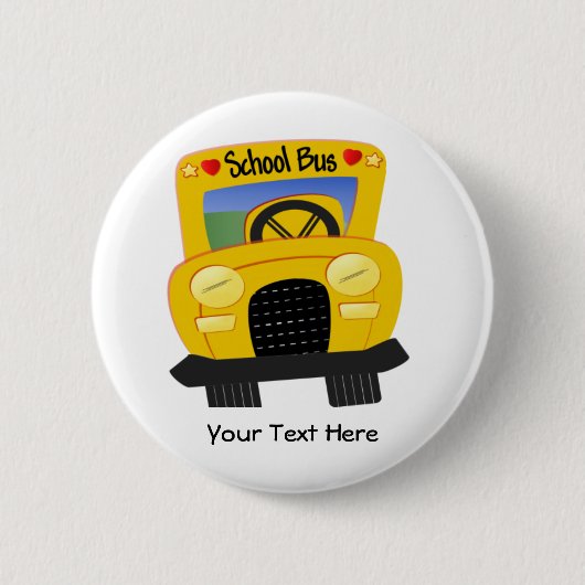 Schoolbus 2 () ronde button 5,7 cm (Voorkant)