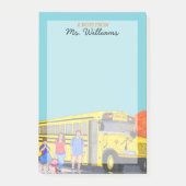 Schoolbus — Aangepersonaliseerde leerkrachten Post Post-it® Notes (Voorkant)