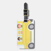 Schoolbus Bagagelabel (Voorkant verticaal)