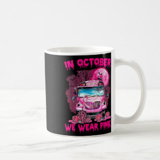 Schoolbus borstkanker in oktober koffiemok
