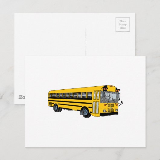 Schoolbus Briefkaart (Voorkant / Achterkant)