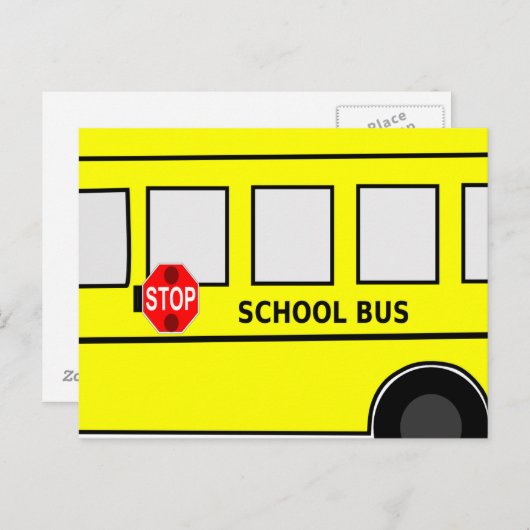 Schoolbus Briefkaart (Voorkant / Achterkant)