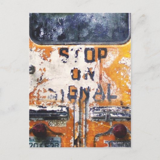  schoolbus briefkaart (Voorkant)