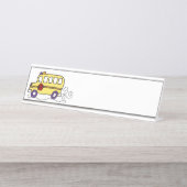 Schoolbus Bureau Naambordje (Voorkant)