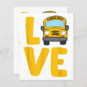 Schoolbus Busdriver Love School (Voorkant / Achterkant)