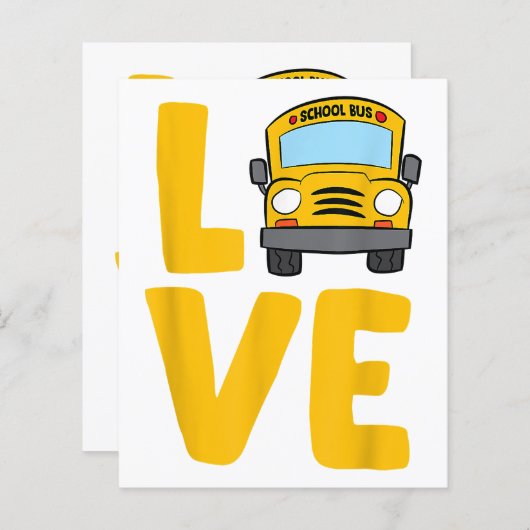 Schoolbus Busdriver Love School (Voorkant / Achterkant)