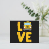 Schoolbus Busdriver Love School Briefkaart (Staand voorkant)