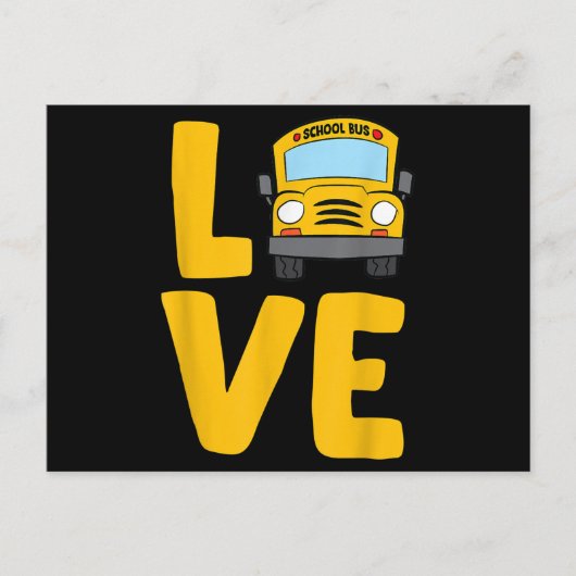 Schoolbus Busdriver Love School Briefkaart (Voorkant)