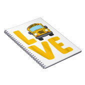 Schoolbus Busdriver Love School Notitieboek (Rechterzijde)