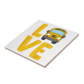 Schoolbus Busdriver Love School Tegeltje (Zijkant)