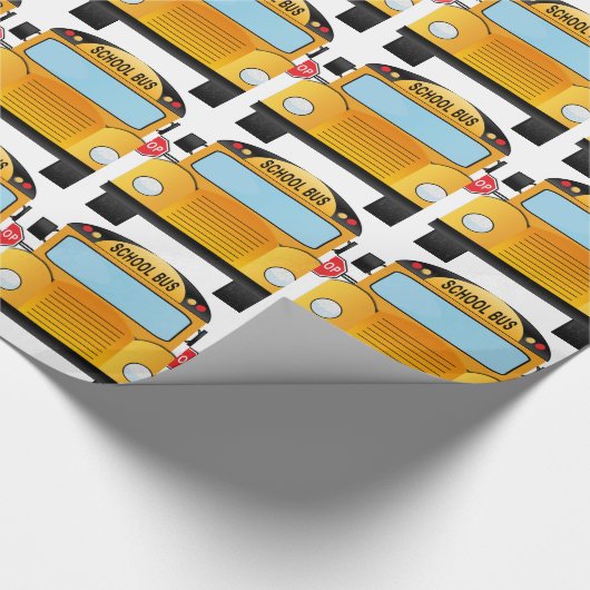 schoolbus cadeaupapier (Hoek)