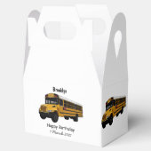 Schoolbus cartoon illustratie bedankdoosjes (Geopend)
